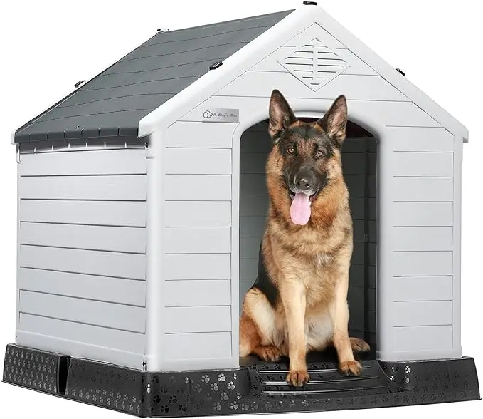 LEMBERI Durable Waterproof Plastic Dog House